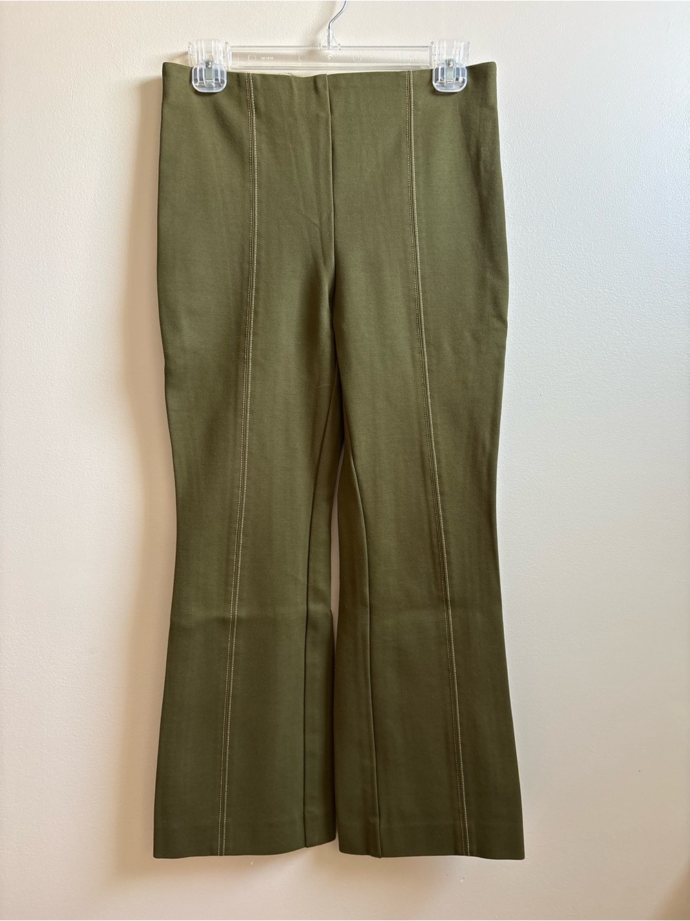Anthropologie the essential crop flare Olive